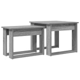 Coffee Table Set 2 pcs Grey Sonoma Engineered Wood 8000129