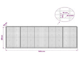 Gabion with 5 mm Wire and 5x10 cm Mesh 500x50x200 cm 3464788