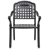 Garden Dining Set 7 pcs Black Aluminium 3334649