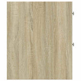 Narrow Bathroom Cupboard with Wheels Sonoma Oak Engineered Wood 855288