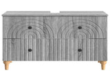 Bathroom Sink Cabinet ALKMAAR Grey Sonoma 82 x 41x 59 cm 896141
