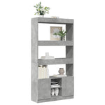 Highboard Concrete Grey 92x33x180 cm Engineered Wood 3309621