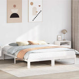 Bed Frame without Mattress White 180x200 cm Super King Solid Wood Pine 859224