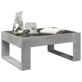 ZNTS Coffee Table with Infinity LED Concrete Grey 70x53x30 cm 847633