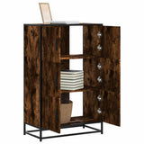 Highboard Smoked Oak 68x35x106.5 cm Engineered Wood and Metal 849071