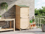 Garden Shed Natural 59.5 x 56 x 176.5 cm Solid Fir Wood 42033444