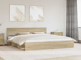 Bed Frame with Headboard Sonoma 180 x 200 cm Solid Pine Wood 3410566