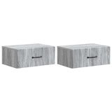 Wall-Mounted Bedside Cabinet 2 pcs Grey Sonoma Engineered Wood 898968