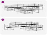 Outdoor Sofa Set 9 pcs Natural Solid Acacia Wood 3367782
