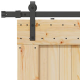 Sliding Door NARVIK Natural and Black 70 x 210 cm 3445305