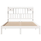 Bookcase Bed without Mattress White 160x200 cm Solid Wood Pine 3321631