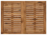 Garden Dinner Table Natural and Black 70 x 68.5 x 75 cm 901307