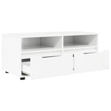 TV Cabinet High Gloss White 100 x 48 x 43 cm Engineered Wood 888931