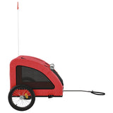Pet Bike Trailer Red Oxford Fabric and Iron 93964