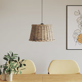 Ceiling Lamp Shade Brown 45x28 cm Wicker 364378