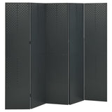 5-Panel Room Dividers 2 pcs Anthracite 200x180 cm Steel 3095198