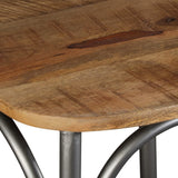 Dining Chairs 6 pcs Solid Mango Wood and Steel Cross Back 274909