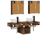 Bathroom Cabinet Set 5 pcs Old Wood Engineered Wood 3406293