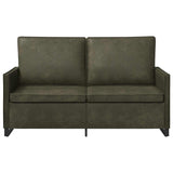 2 Seater Sofa Army Green 150 x 81 x 82 cm Faux Suede Fabric 42040998