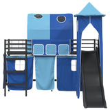 Kids'Loft Bed Frame Black and Blue 75 x 190 cm Metal 42020878