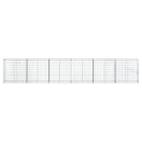 Gabion Basket with Cover 600x50x100 cm Galvanised Iron 3295147