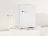 Under Counter Fridge, 85L Small Retro Refrigerator with Chiller Box, Adjustable Thermostat, Glass T3398P342953