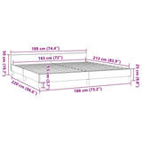 Bed Frame without Mattress Light Grey California King Fabric 347462