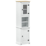Bathroom Cabinet White 50 x 40 x 185 cm Solid Pine Wood 42024958