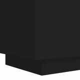 Bedside Cabinet Set of 2 Black Engineered wood Standard 836738