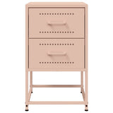 Bedside Cabinets 2 pcs Pink 36x39x60.5 cm Steel 846461