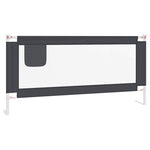 Toddler Safety Bed Rail Dark Grey 190x25 cm Fabric 10232