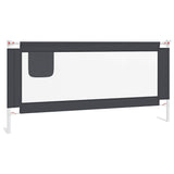 Toddler Safety Bed Rail Dark Grey 190x25 cm Fabric 10232