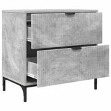 Bedside Table Concrete grey 63.5 x 36 x 61 cm Engineered wood 883467