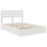 Storage Bed with Headboard White 160 x 200 cm Engineered Wood 3411554