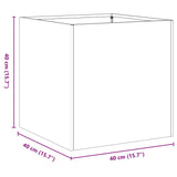 ZNTS Planter 40x40x40 cm Galvanised Steel 860666