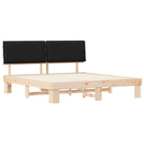 Bed Frame with Upholstered Headboard Black 180 x 200 cm 3398071