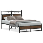 Bed Frame without Mattress Brown Oak 120x200 cm Engineered Wood 4107014