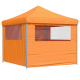 Foldable Party Tent Pop-Up with 4 Sidewalls Orange 4004929