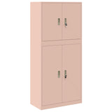 Storage Cabinet 2 pcs Pink 80 x 40 x 175 cm Steel Lockable 3438736