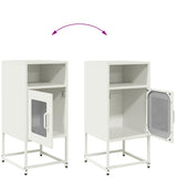 Bedside Cabinet White 36x39x78 cm Cold-rolled Steel 853415