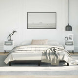 Bed Frame without Mattress Black California King Faux Leather 346938