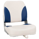 Foldable Boat Seat 1 Set Blue and White 41x36x48 cm 3284285