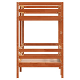 Bunk Bed without Mattress Wax Brown 80x200 cm Solid Wood Pine 3284217