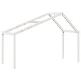 ZNTS Loft Bed with Ladder and Roof without Mattress White 90x190 cm Single 3282075