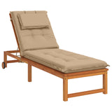 Sunlounger Cushion GEMERT 100% Polyester Sand 190 x 60 x 9 cm 947518