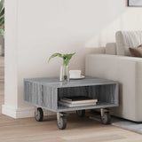 Side Table with Wheels Grey Sonoma 50.5 x 50 x 30 cm 891029