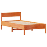 Bed Frame without Mattress Wax Brown 90x200 cm Solid Wood Pine 3301760