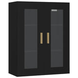 Hanging Wall Cabinet Black Engineered wood, glass Medium 812277
