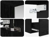Bathroom Furniture Set 5 pcs Black Oak 3406832