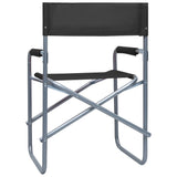 Director's Chair Set of 2 Black Steel, Polyester Standard 47918